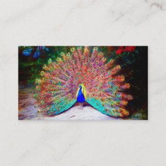 Carte De Visite Peinture vintage de paon