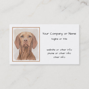 Carte De Visite Peinture Vizsla - Joli art original chien