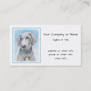 Carte De Visite Peinture Weimaraner - Joli art original chien