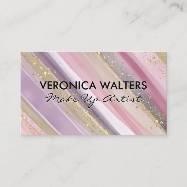 Carte De Visite Peintures artistiques contemporaines | Gold Flakes (Devant)