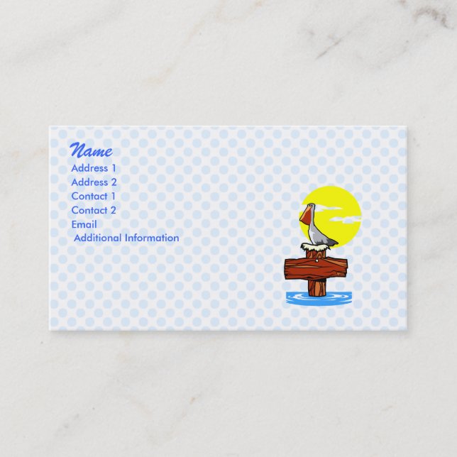 Carte De Visite Pélican (Devant)
