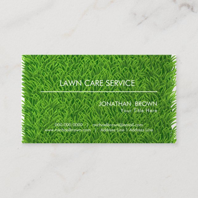 Carte De Visite Pelouse jardin Wall (Devant)