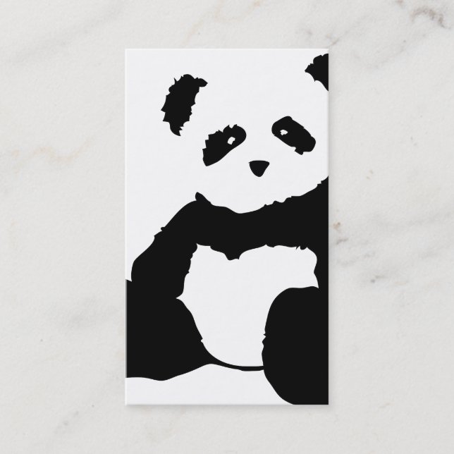 Carte De Visite peluche de panda (Devant)