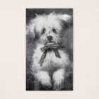 Carte de visite pelucheux de chien