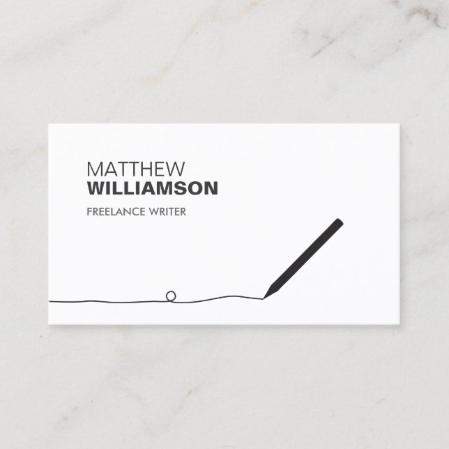 CARTE DE VISITE PENCIL POUR AUTEURS ET ÉCRIVAINS (Devant)