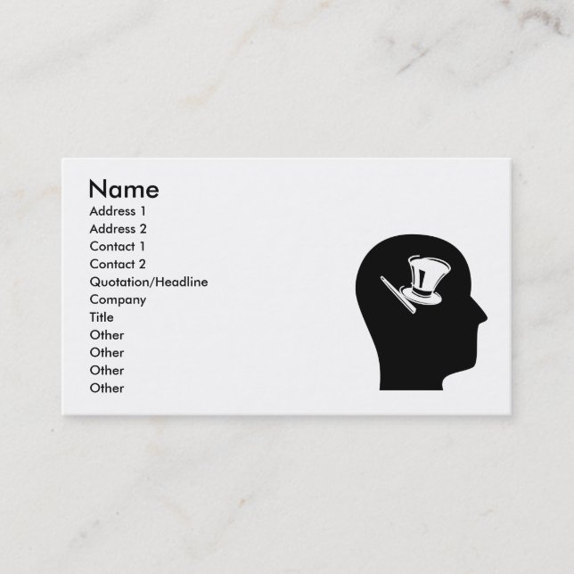 Carte De Visite Penser à la magie (Devant)