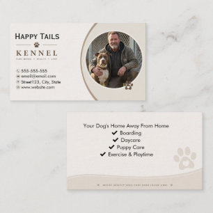 Carte De Visite Pension pour chiens, Garderie & Éleveur Chenil p