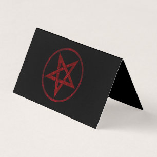 Carte De Visite Pentagram Red Devil