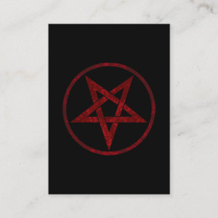 Carte De Visite Pentagram Red Devil