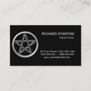 Carte De Visite Pentagramme d'argent