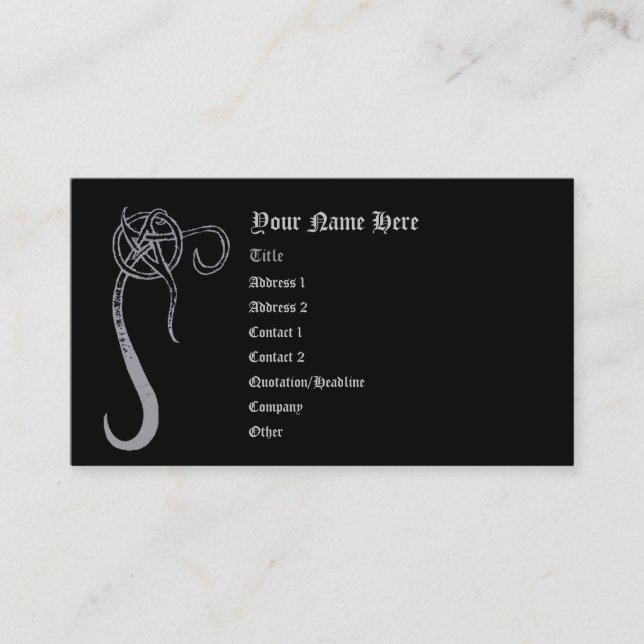 Carte De Visite Pentagramme lavé (Devant)