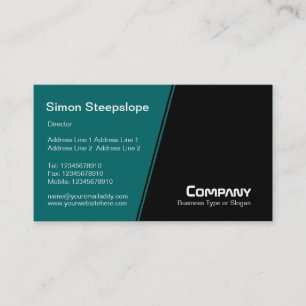 Carte De Visite Pente abrupte - Turquoise foncé et noir