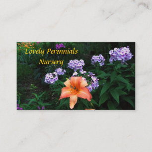 Carte De Visite Pépinière aux fleurs vivaces