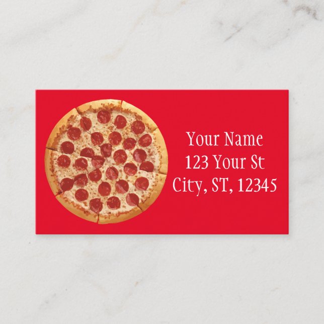 Carte De Visite Pepperoni Pizza Thunder_Cove (Devant)