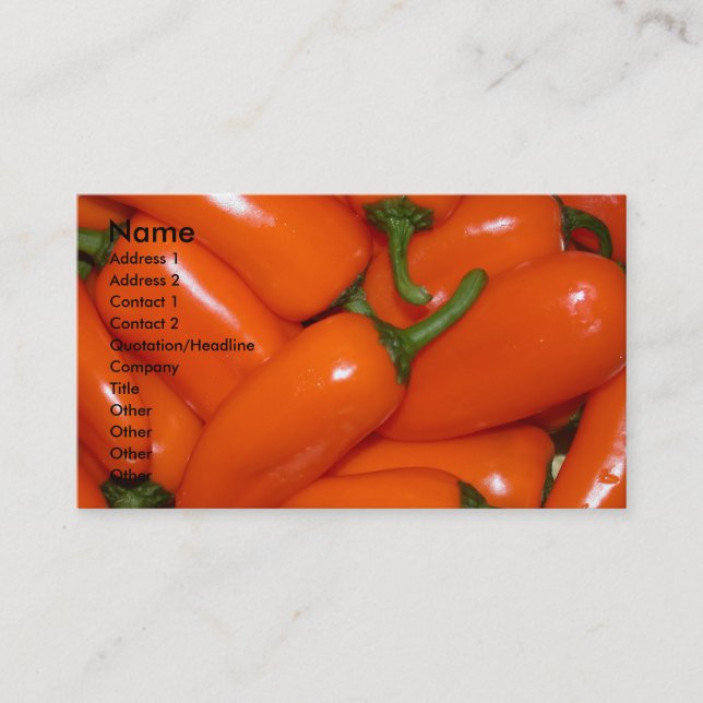 Carte De Visite Peprika Peppers (Devant)