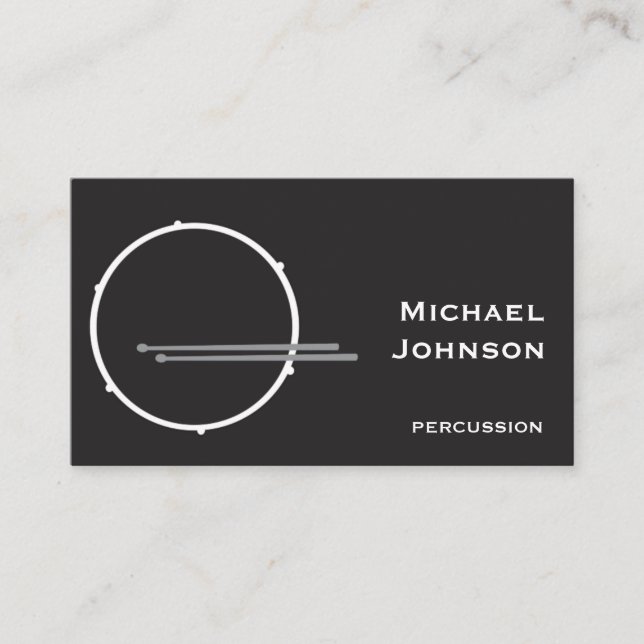 Carte De Visite Percussion tambour moderne (Devant)