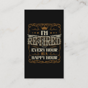 Carte De Visite Père de la retraite Joyeuses heures Mari retraité