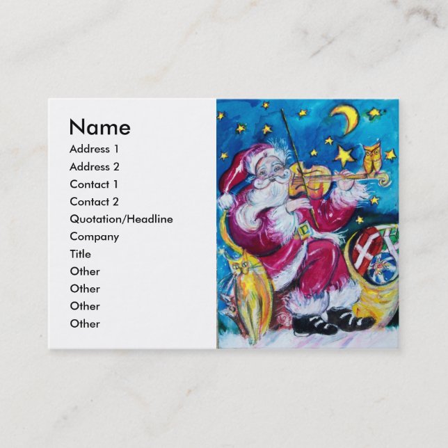 CARTE DE VISITE PÈRE NOËL INSPIRÉ (Devant)