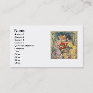 Carte De Visite Père Noël Kissing Vintage Christmas Card