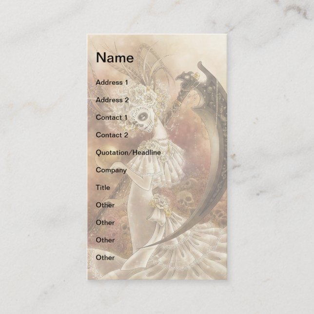 Carte De Visite Père Noël Muerte Businesscard (Devant)