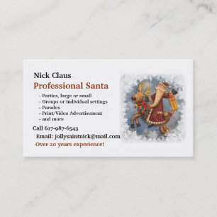 Carte de visite : Père Noël professionnel