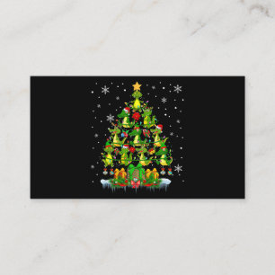 Carte De Visite Père Noël Reindeer Elf Alligators Christmas Tree L