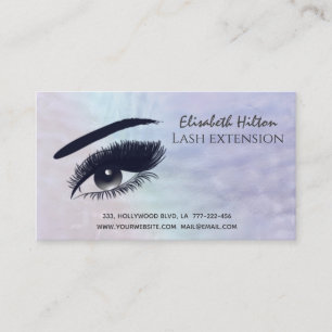 Carte De Visite Perle holographique attirant oeil maquillage après