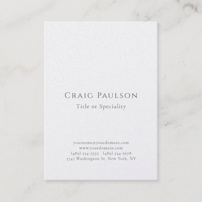 Carte De Visite Perle simple et professionnelle simple (Devant)