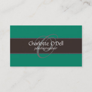 Carte De Visite perle ; vert brun