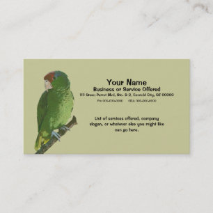 Carte De Visite Perroquet vert