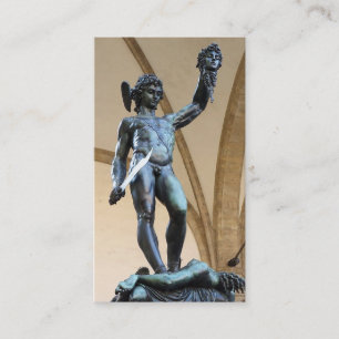 Carte De Visite persée avec la tête de la méduse