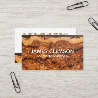 Carte De Visite Personalised Moderrn Wooden Carpentry Construction