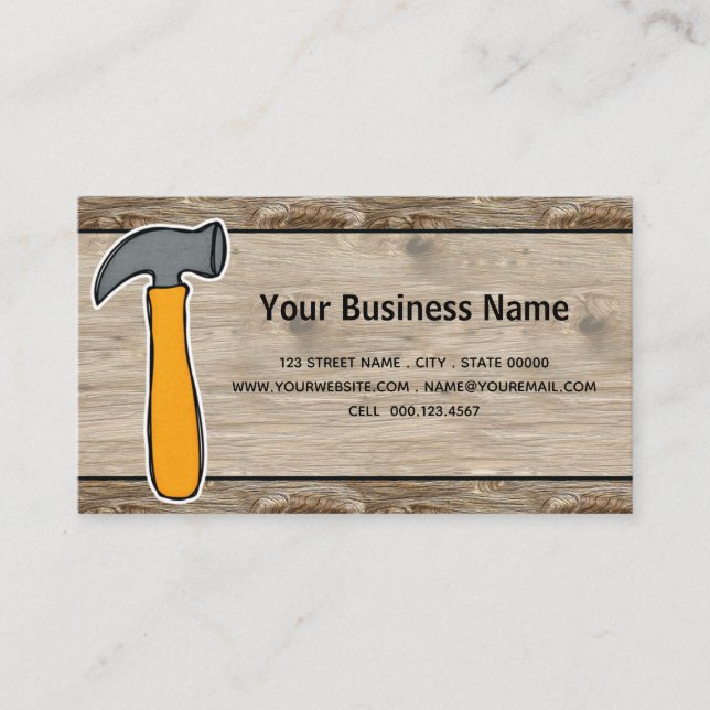 Carte De Visite Personalized Business Cards - Handyman (Devant)