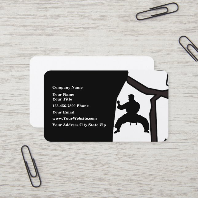 Carte De Visite Personalized Judo instructor - Karte  (Devant/Arrière en situation)