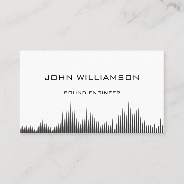 Carte De Visite Personalized Sound Engineer Audio Engineering (Devant)