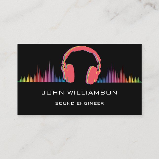 Carte De Visite Personalized Sound Engineer Audio Engineering (Devant)