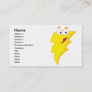 Carte De Visite personnage stupide mignon dessin animé éclair