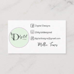 Carte De Visite Personnalisable avec des logos personnalisés et la