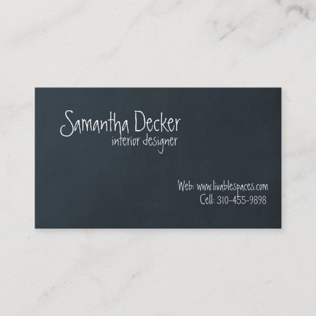 carte de visite personnalisable "Chalk Board" ! (Devant)