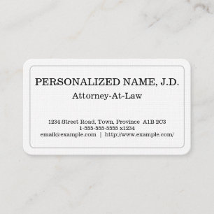Carte de visite personnalisable d'avocat