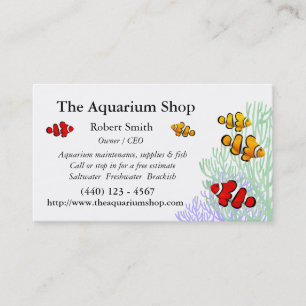 Carte de visite personnalisable de Clownfish de