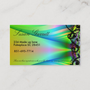 carte de visite personnalisable de fractale