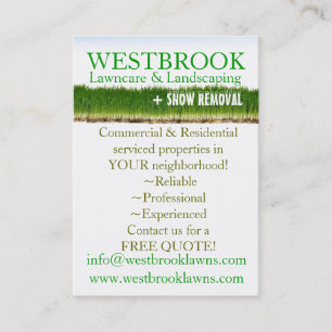 Carte de visite personnalisable de Lawncare et