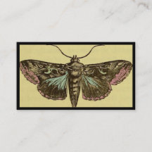 Carte de visite personnalisable de mite vintage