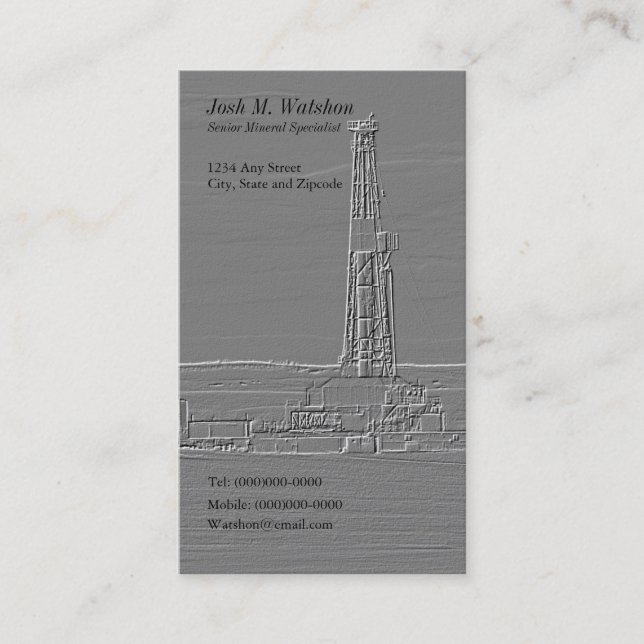 Carte de visite personnalisable de plate-forme de (Devant)