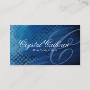 Carte de visite personnalisable grunge bleu peint