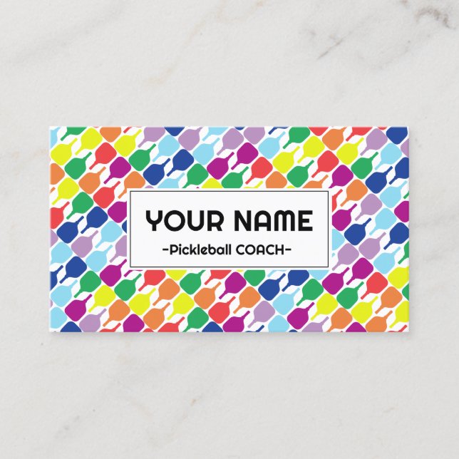 Carte De Visite 💚 personnalisable 💛 💙 pagaies en diagonale (Devant)