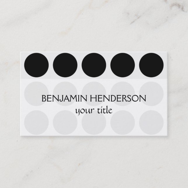 Carte De Visite Personnalisable Pois n'importe quelle couleur sur  (Devant)