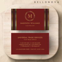 Personnalisable Rouge Marron Doré Professionnel