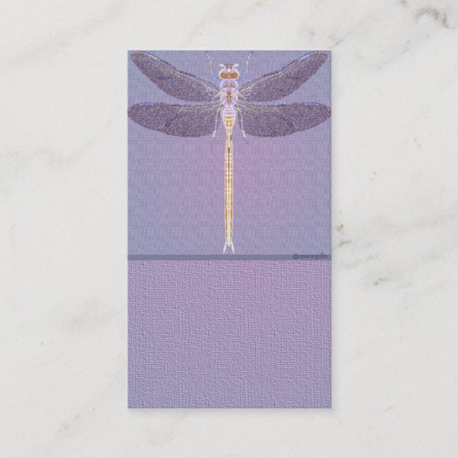 Carte de visite personnalisable Violet Dragonfly (Devant)